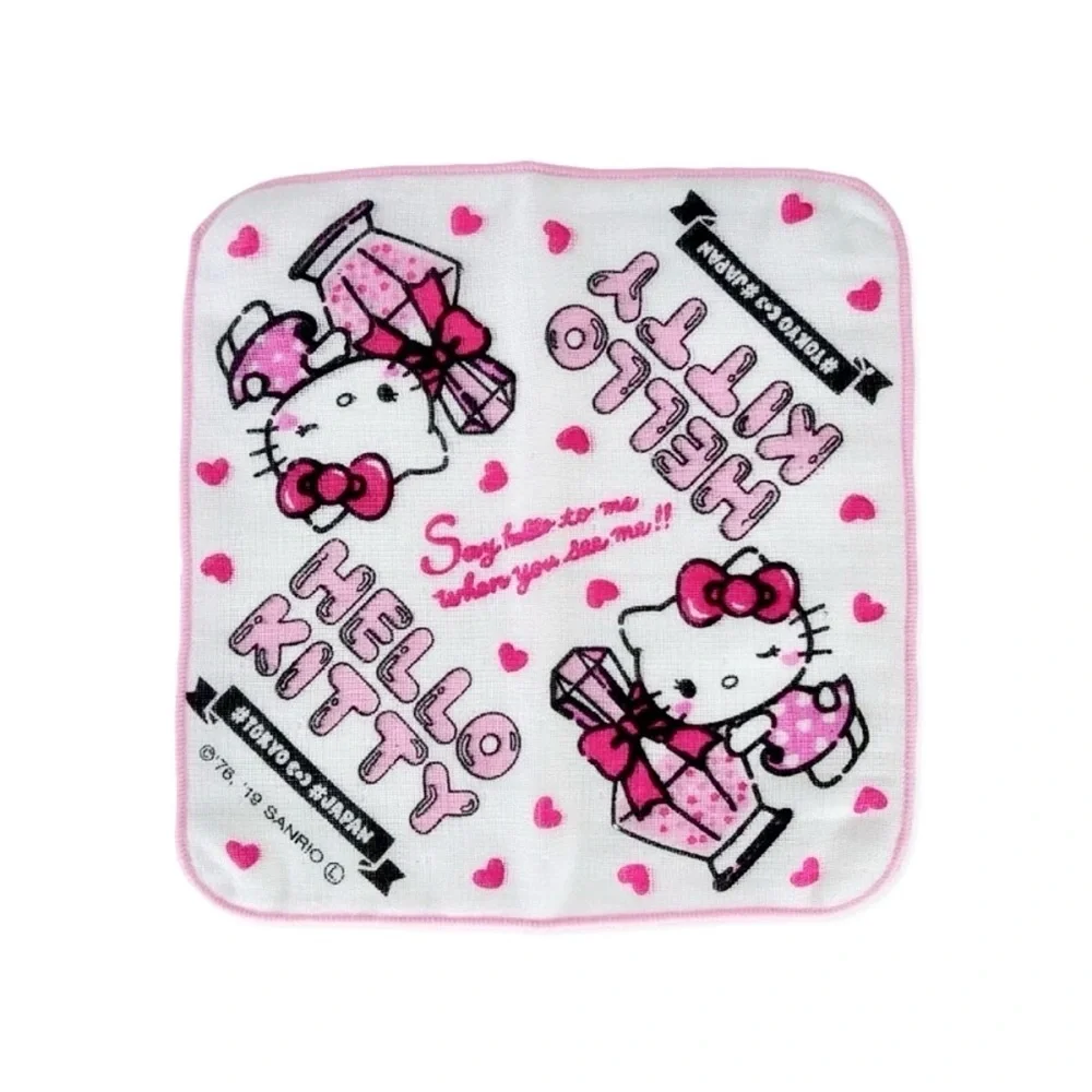 Sanrio Hello Kitty Face Towel Set, Kawaii Pink Japan Exclusive